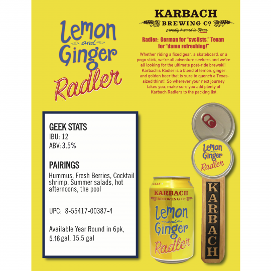 Lemon & Ginger Karbach Brewing Co.