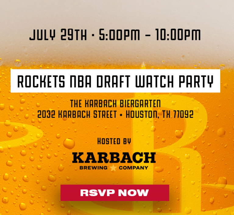 Rockets NBA Draft Watch Party Karbach Brewing Co.