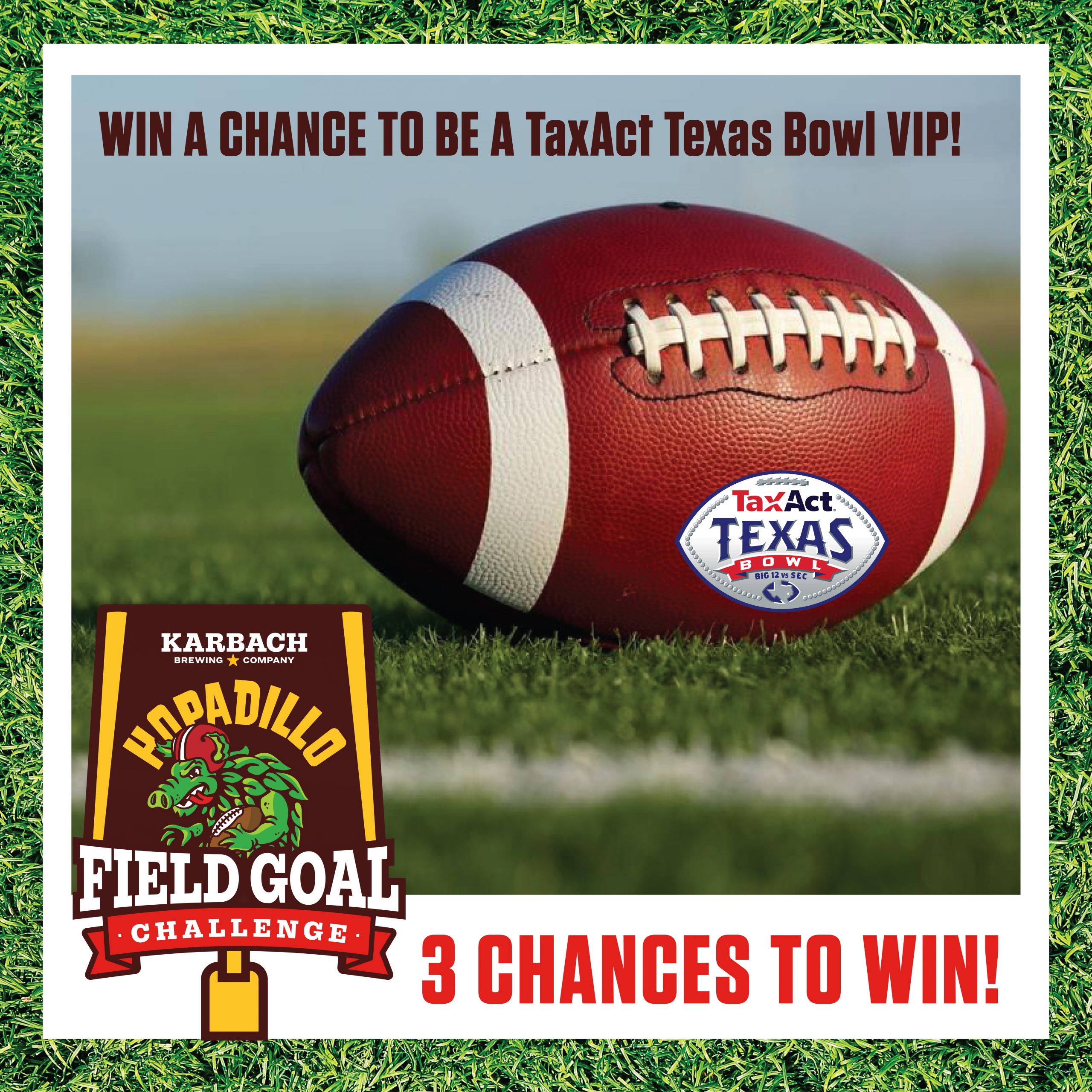 Hopadillo Field Goal Challenge Karbach Brewing Co.